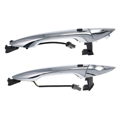 Set 2 LH+RH Door Handle Outer Chrome W/Sensor for Hyundai Elantra (2011–2016)
