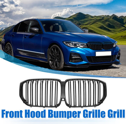 Front Hood Bumper Grille for BMW X5 G05 2020-2023 Gloss Black