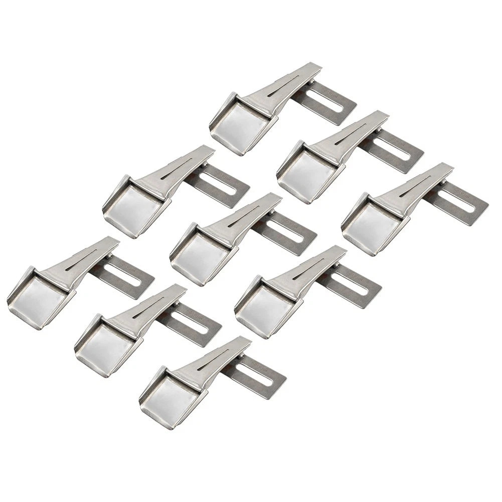 Overlapping Edges Belt Loop Folder for Industrial Two Needle Sewing Machine
