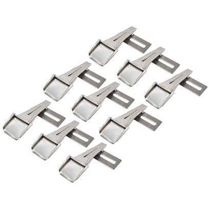 Overlapping Edges Belt Loop Folder for Industrial Two Needle Sewing Machine