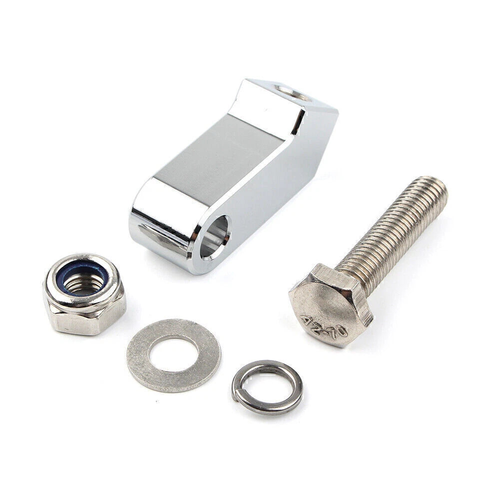 Chrome Headlight Mounting Block Bracket for Harley Custom Headlight