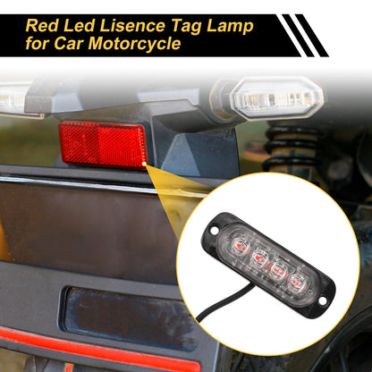 2 x License Plate Light 12V LED Tag Lamp for Motorcycle