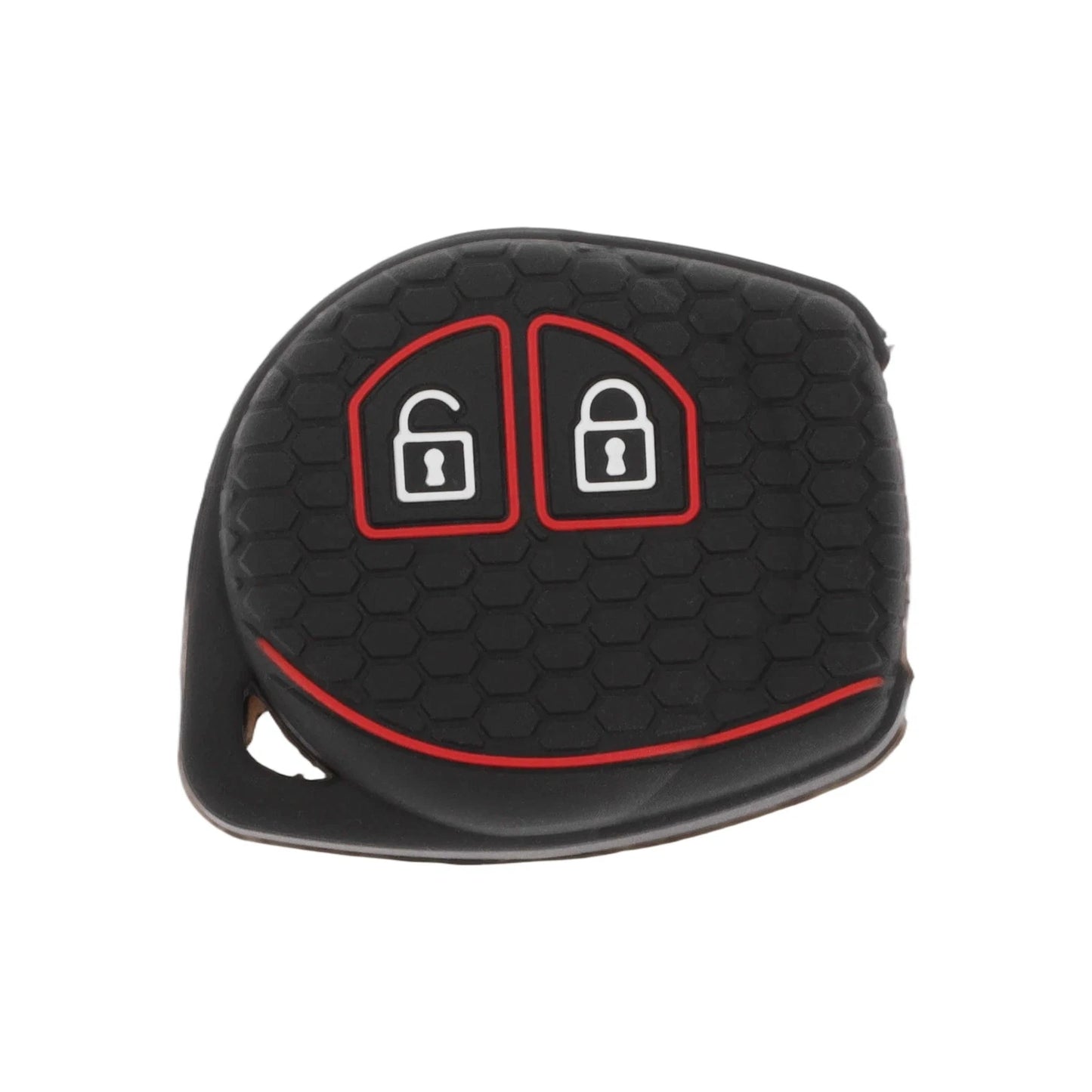 Black Red Line Key Case for Suzuki Alto - 2 Buttons (2009-2014)