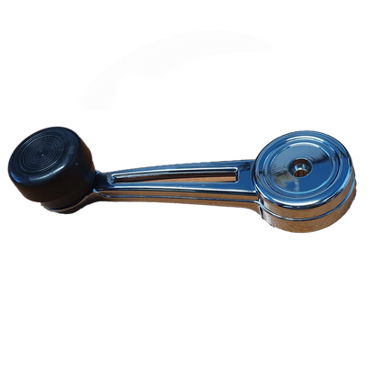 Chrome Window Crank Handle with Black Knob for Ford Falcon Mustang Bronco (67-77)