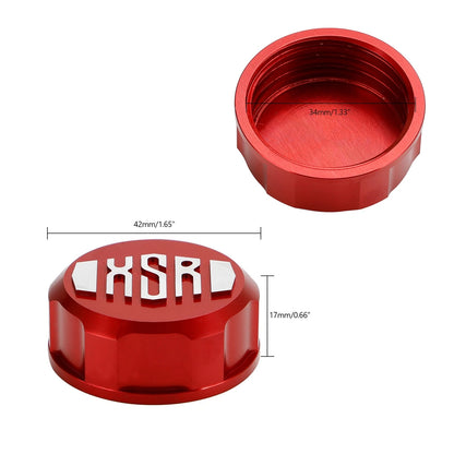 CNC Brake Fluid Reservoir Cover Rear - Red for Yamaha XSR 155 700 900 (2016-2023)