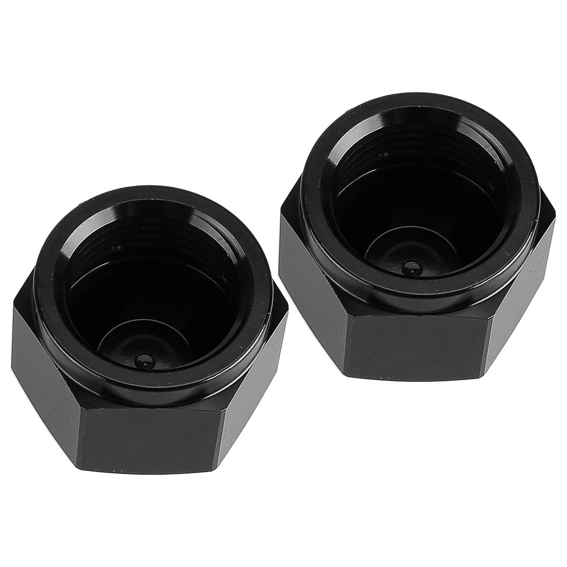 8AN Flare Cap Fitting Female Aluminum Alloy Black Anodized Universal