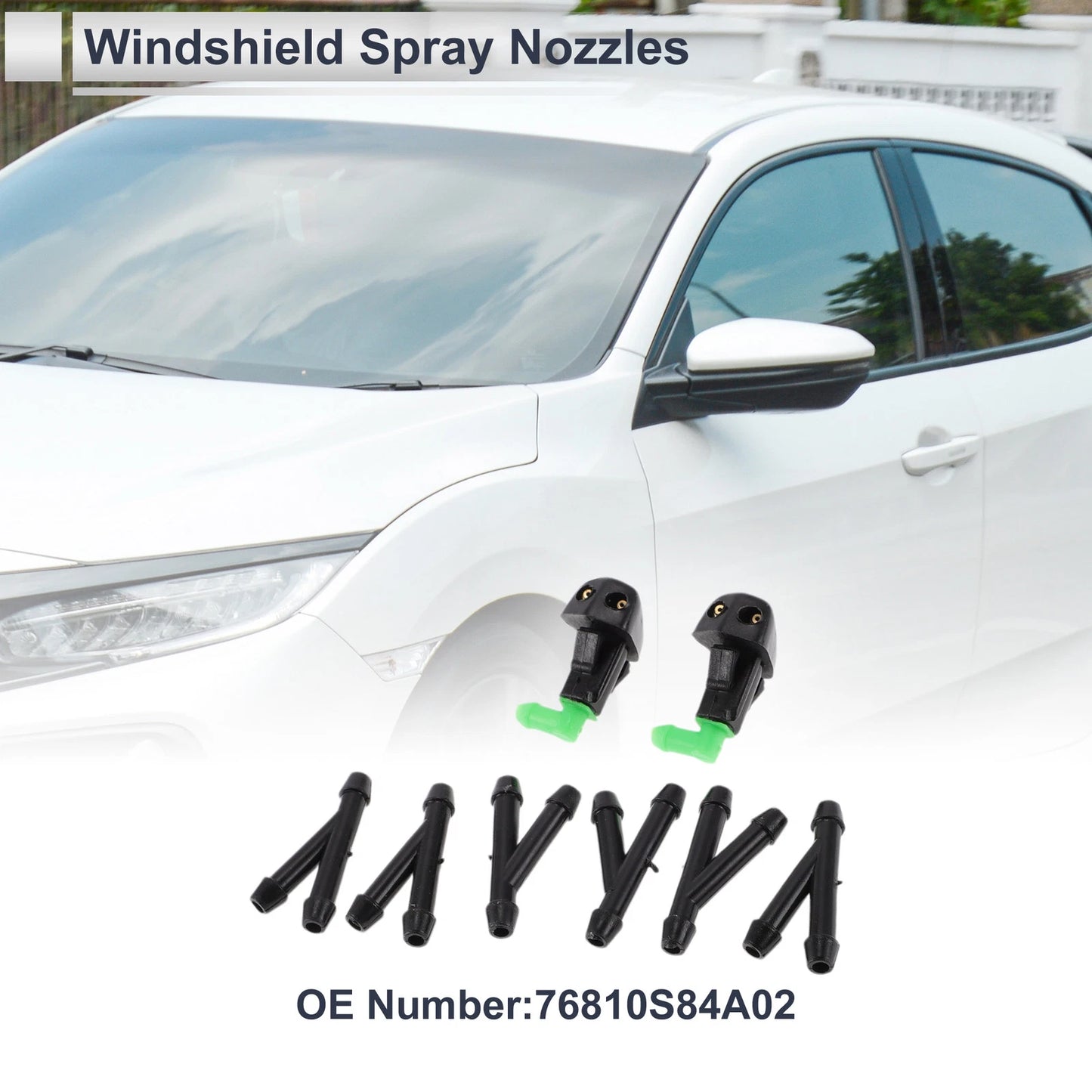 6 Pcs Washer Nozzle & Hose Connector for Honda