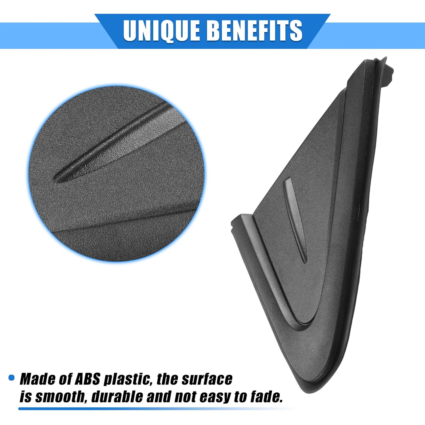 1 Pair Side Rear View Mirror Triangle Trim for Toyota Corolla (2020–2021)