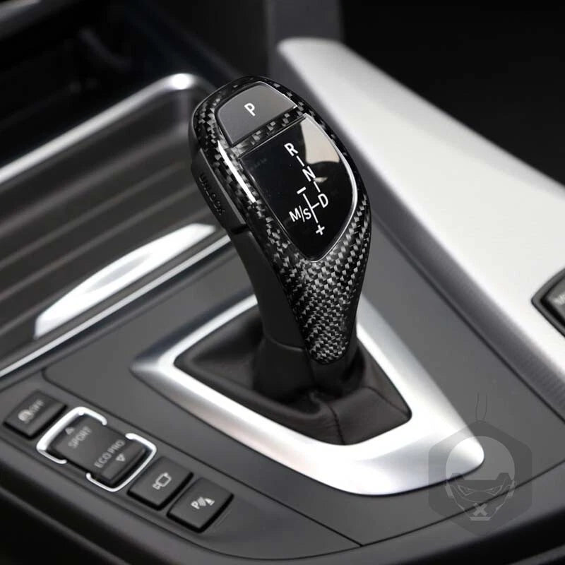 Carbon Fiber Auto Gear Shift Knob Panel For BMW 1 2 3 4 5 7 Series X1 X3 X4 X5