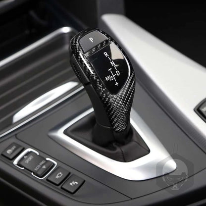 Carbon Fiber Auto Gear Shift Knob Panel For BMW 1 2 3 4 5 7 Series X1 X3 X4 X5
