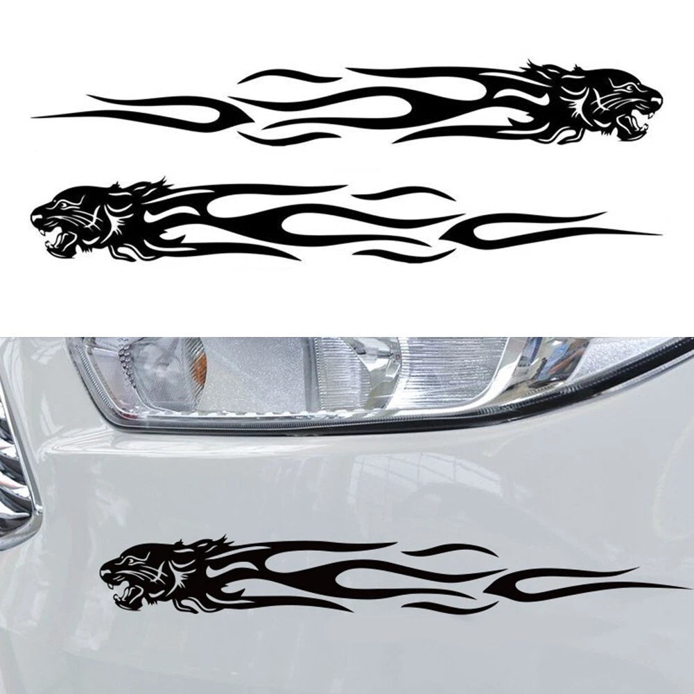2 x Flame Totem Reflective Stickers for Cars & Motorcycles