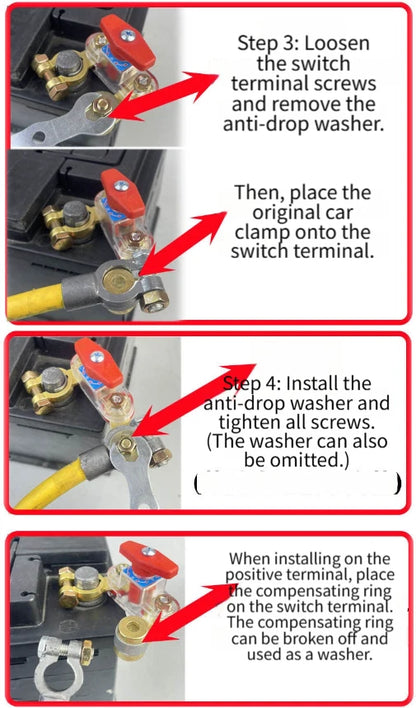 Battery Disconnect Dual Rotation Cold Start Support 12V-24V Compatible