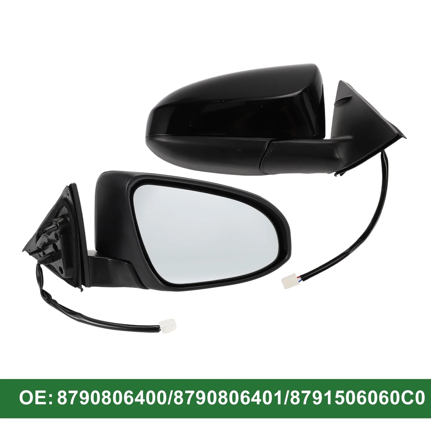 Right Door Mirror / Manual Folding Gloss Black for Toyota Camry