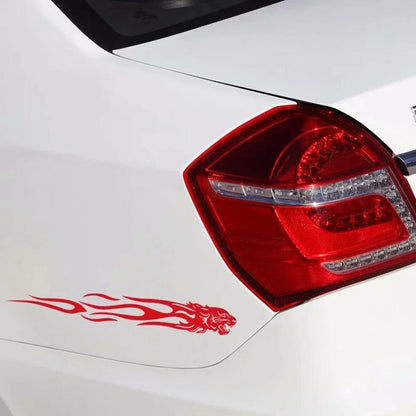 2 x Flame Totem Reflective Stickers for Cars & Motorcycles