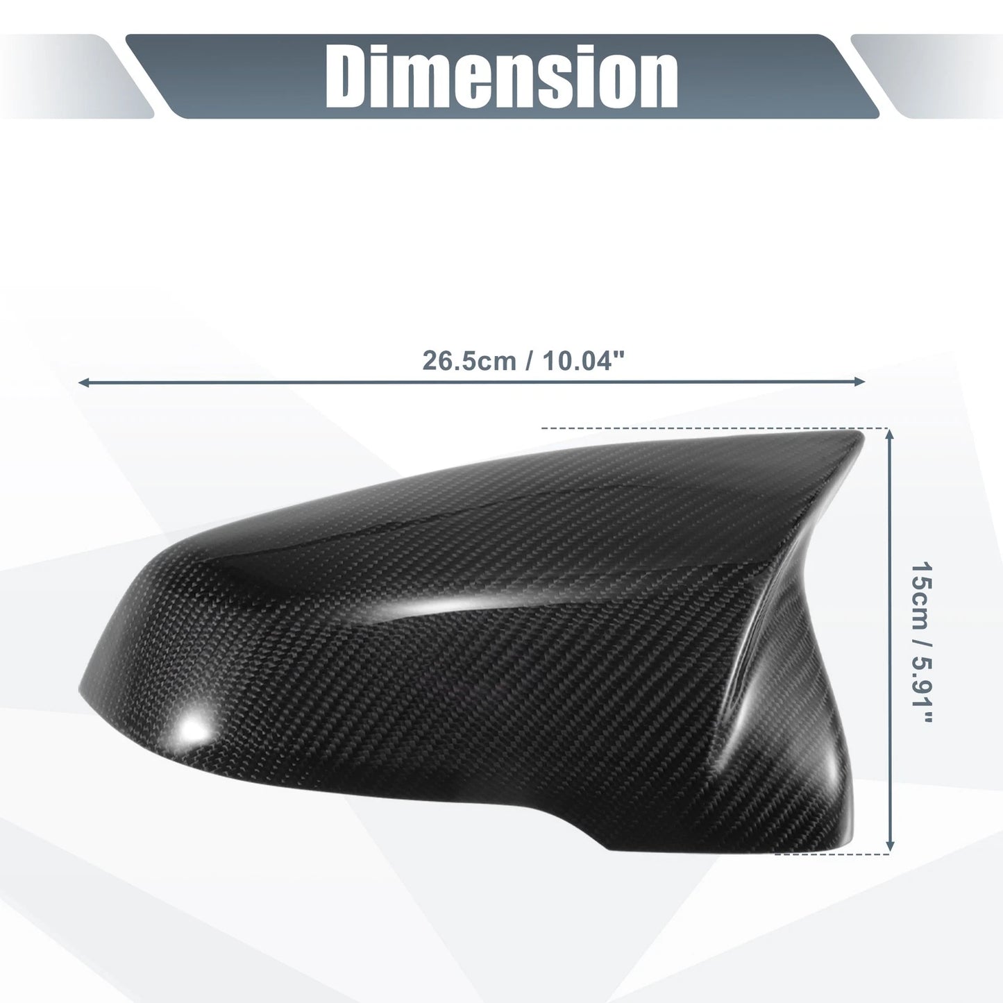 Real Carbon Fiber Rearview Mirror Cover Cap for BMW X1 X2 F48 F49 F39 (2016+)