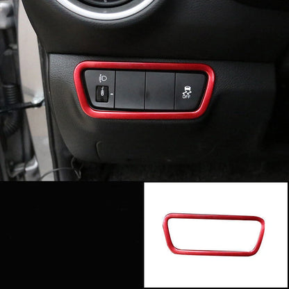 9 x Red ABS Interior Cover Trim Decor for Kia Forte/K3 (2019–2022)