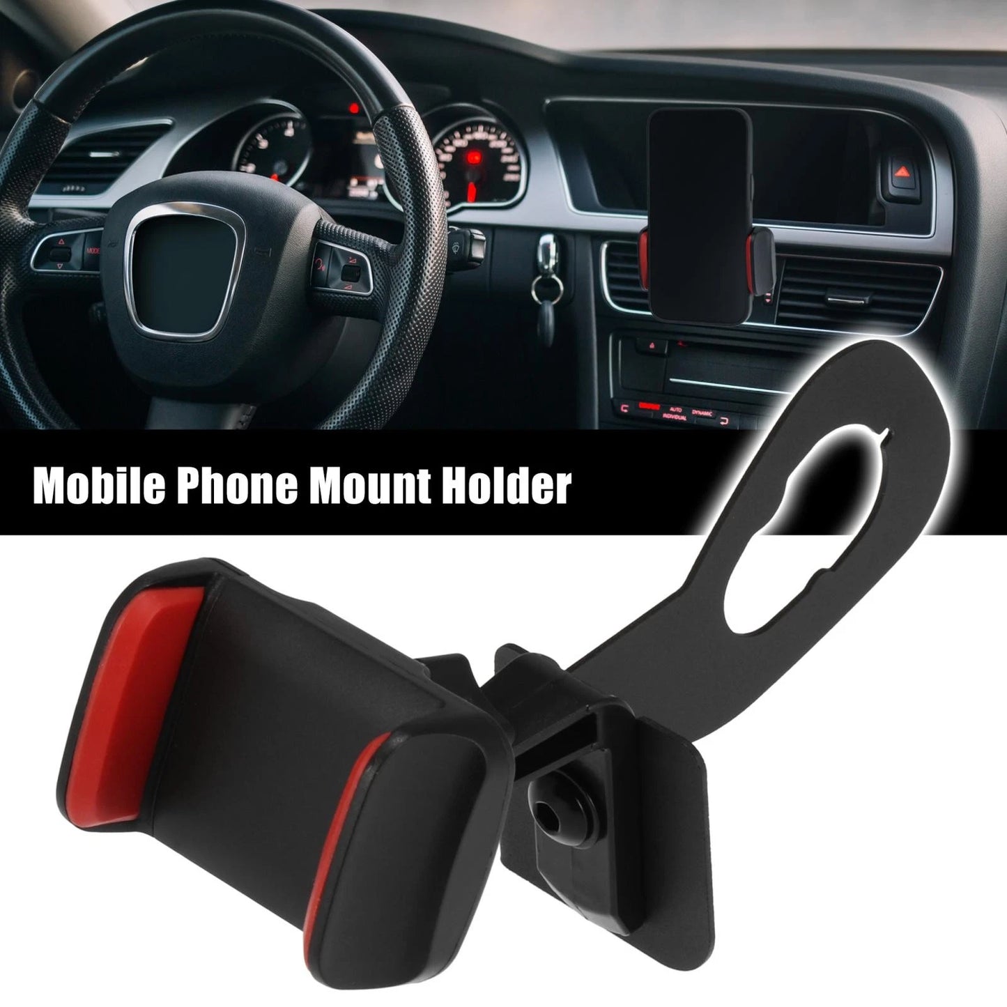 Phone Holder Mount for Jeep Wrangler JK JKU 2011-2018 (2 x Bracket Stands)