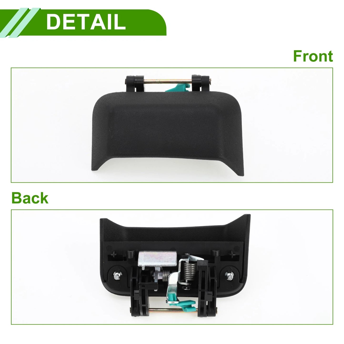 Black Exterior Door Handle for Jeep Compass 2007-2017 (2 x Right)