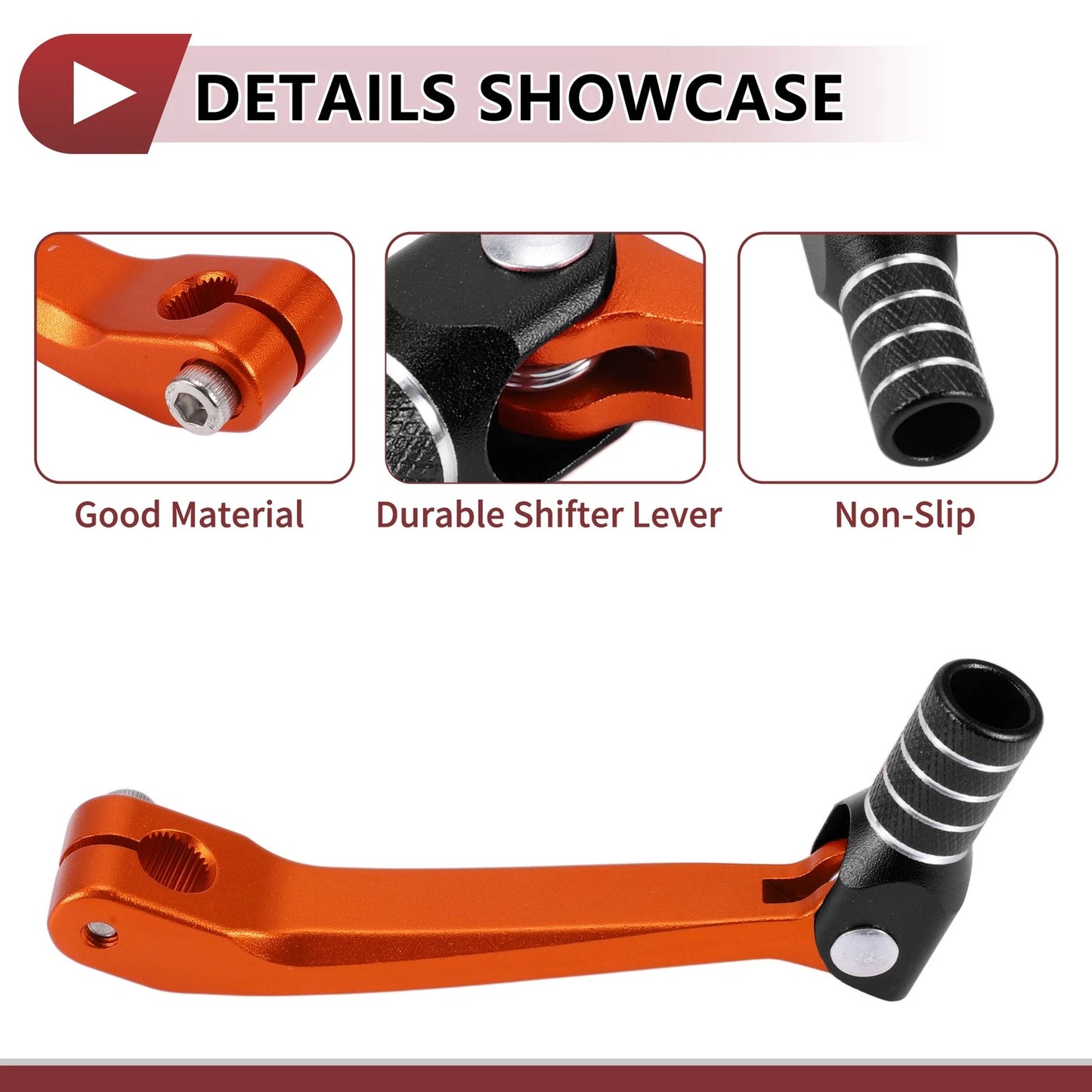 Shifter Lever for Honda CRF150F Orange Black Silver Tone (2003–2017)