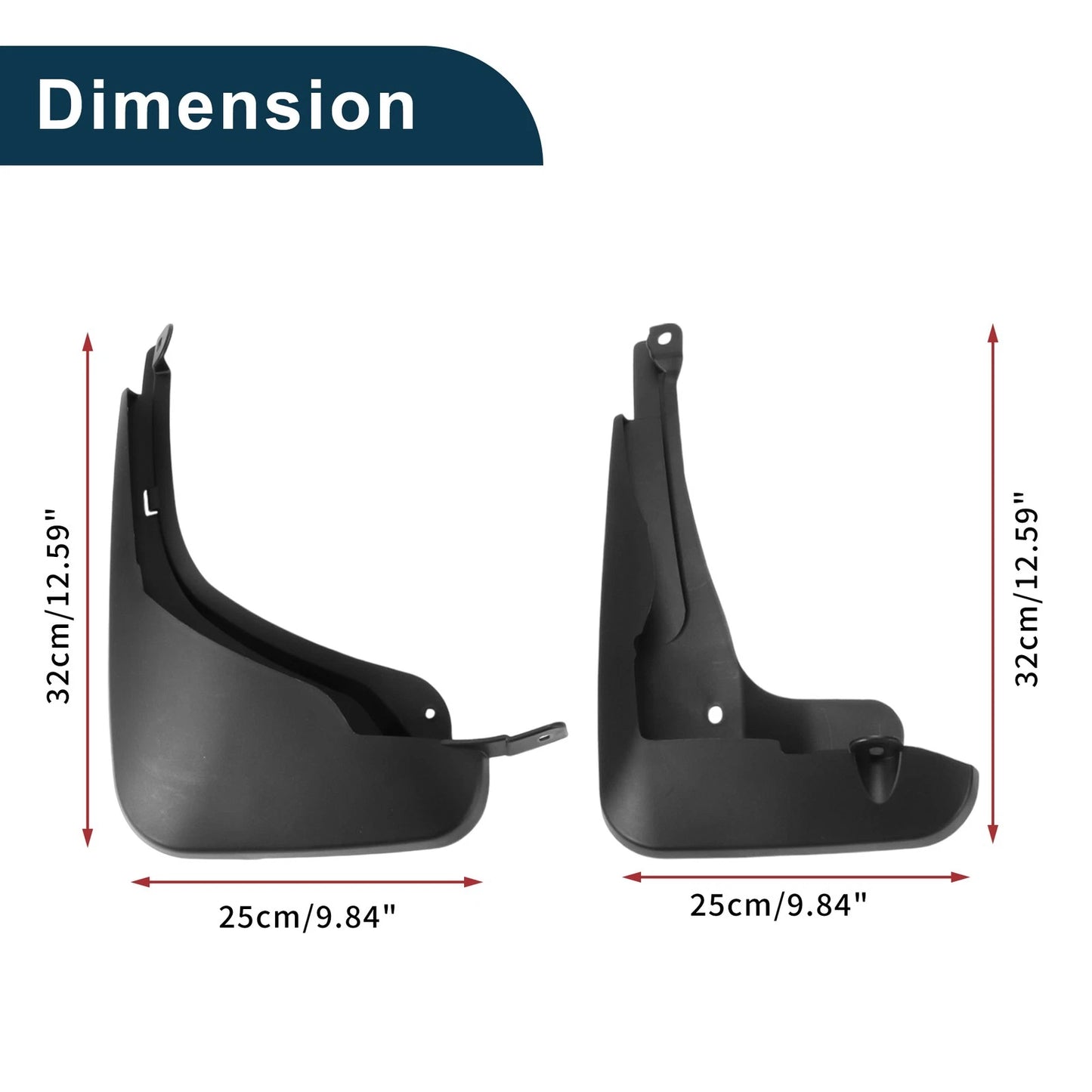 Mud Flaps Splash Guards 1 Set for Toyota bZ3 (2023-2024)