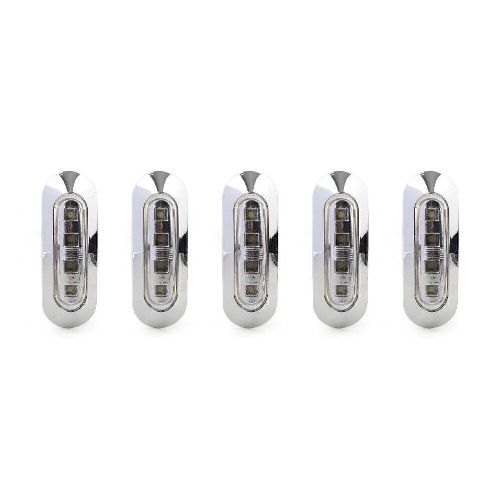 5 x 4 LED Side Clearance Marker Lights for Truck Trailer Pickup 12V 24V