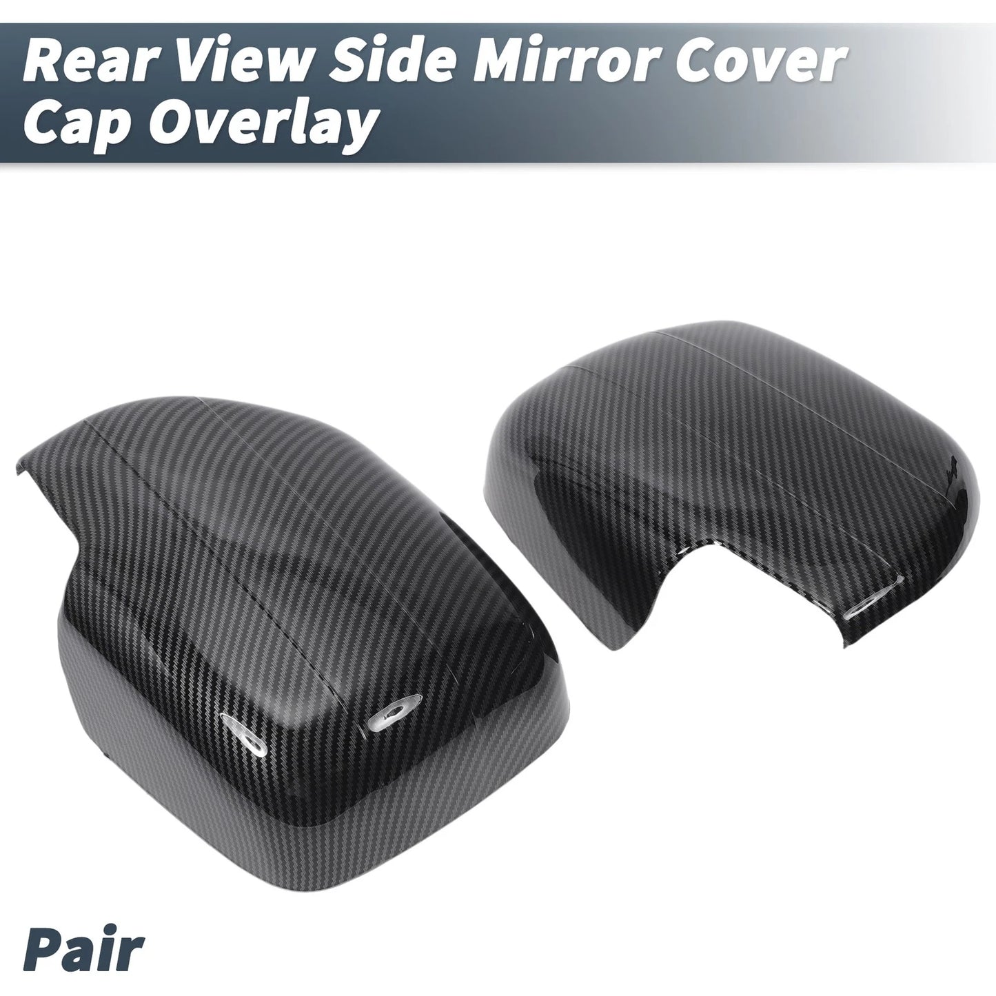 Rearview Mirror Cap Overlay  Black Carbon Fiber for Lexus LX470 (1998-2007)