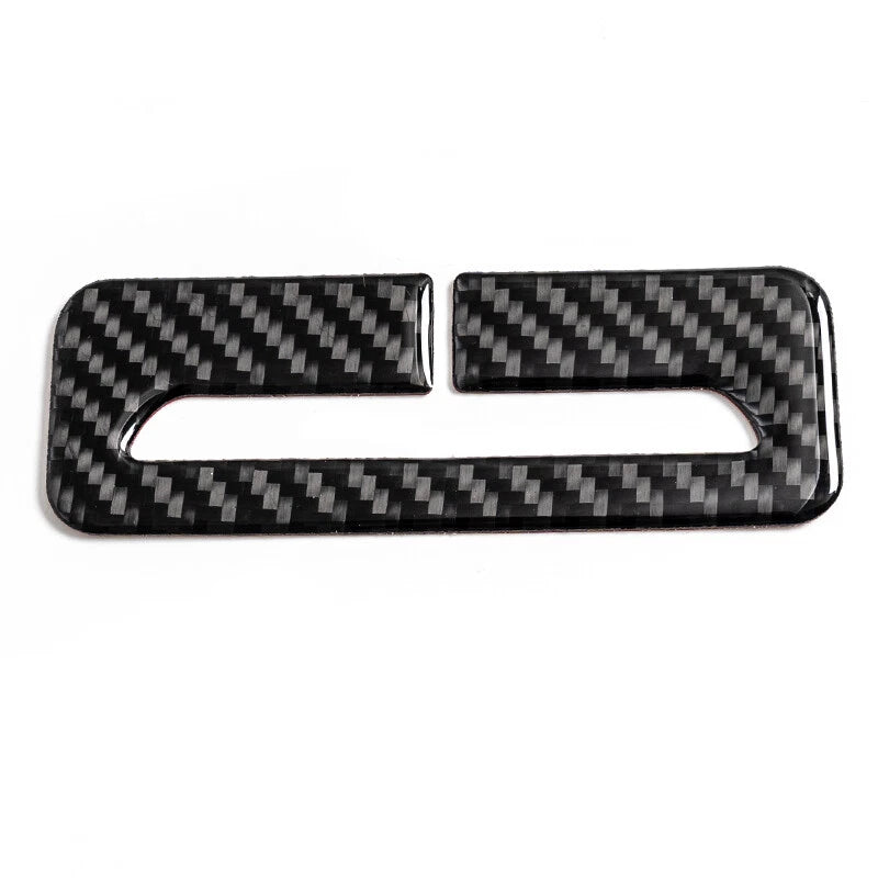 3PC Carbon Fiber Seat Safety Belt Button Panel Trims for 2015-2021 Dodge Challenger