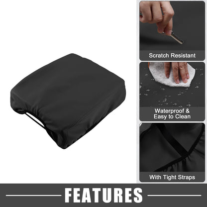 Car Center Console Pad Armrest Cover for Ford F150 (2015-2020) Black