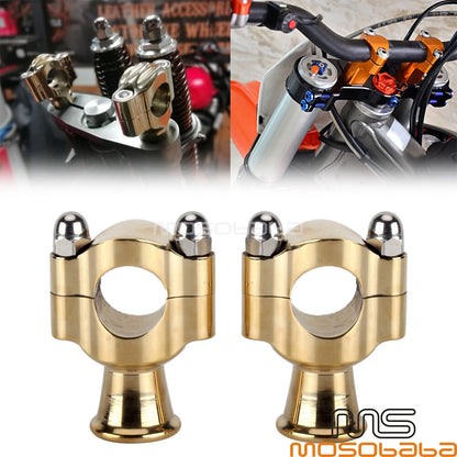 Brass 1" Handlebar Riser Clamp Mount for Chopper Bobber Cafe Racer