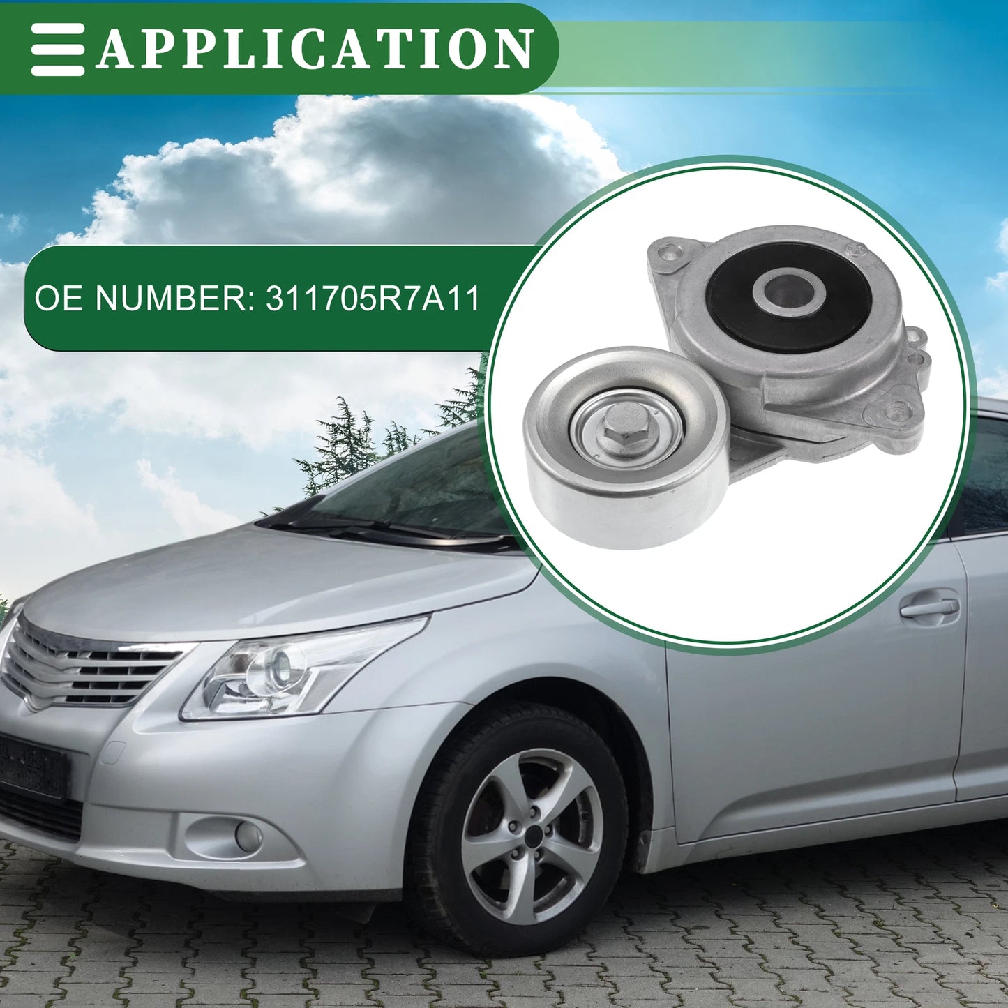 Engine Belt Tensioner Pulley for Honda Fit (2015-2018)