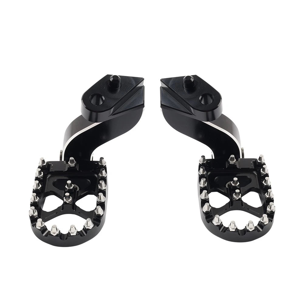 Black Rear Passenger Pedals Mount Kit for Harley Touring Electra Glide (1993-2024)
