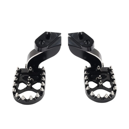 Black Rear Passenger Pedals Mount Kit for Harley Touring Electra Glide (1993-2024)
