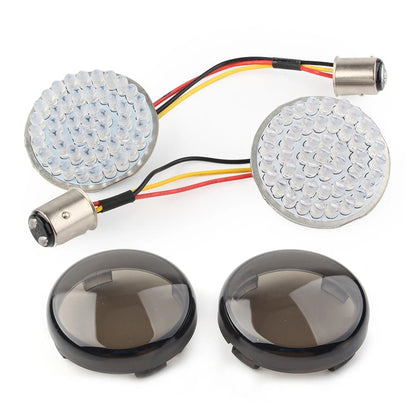 1157 LED Rear Turn Signal Smoked Lens Cover for Harley Dyna, Touring, Softail