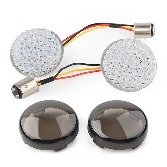 1157 LED Rear Turn Signal Smoked Lens Cover for Harley Dyna, Touring, Softail