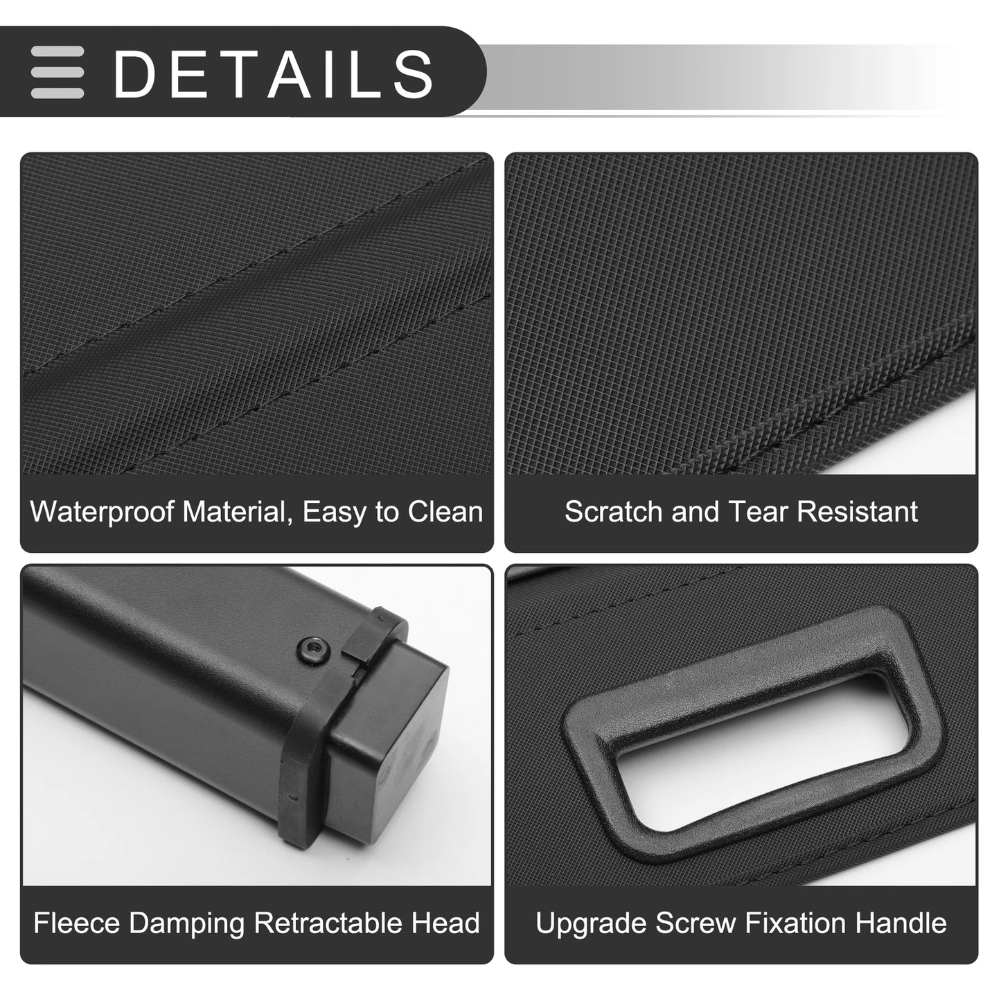 Retractable Cargo Cover for Jeep Renegade (2015-2023) - Gloss Black