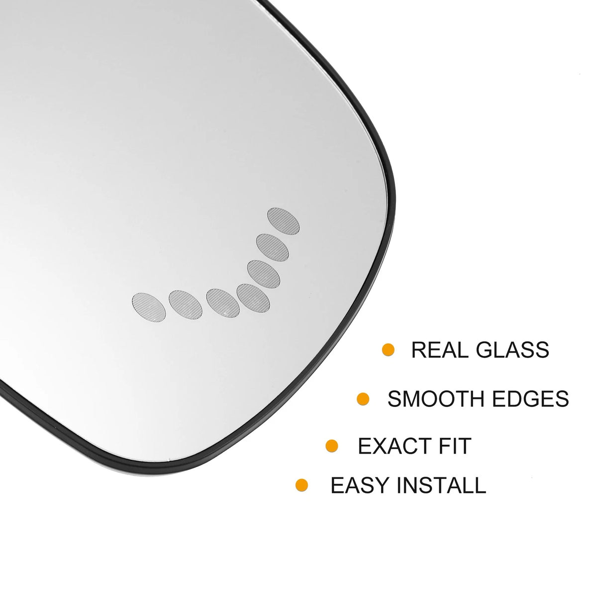 Right Rearview Heated Mirror Glass for Chevy Silverado Avalanche Suburban