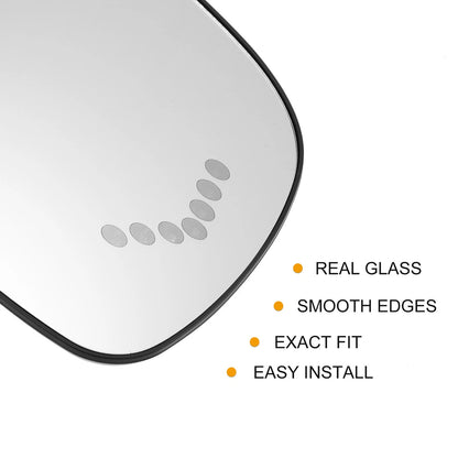 Right Rearview Heated Mirror Glass for Chevy Silverado Avalanche Suburban