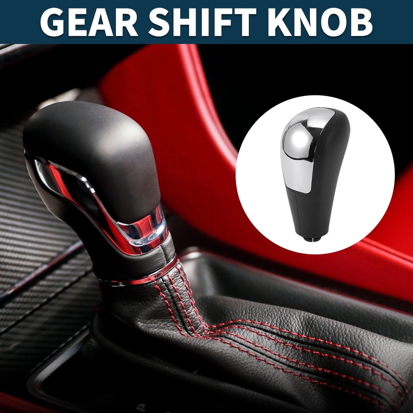 Automatic Gear Shift Knob for Ford Focus MK2 2005-2012 Black Silver Tone