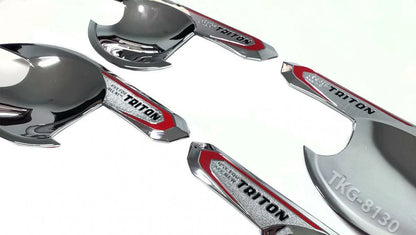 4 x Door Bowl Cup Handle Covers Chrome for Mitsubishi L200 Triton (2019-2020)