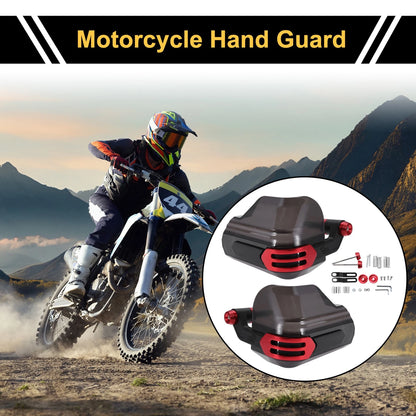 Set / 1 / Universal Hand Guard Knuckle Protector Red for Motorcycle