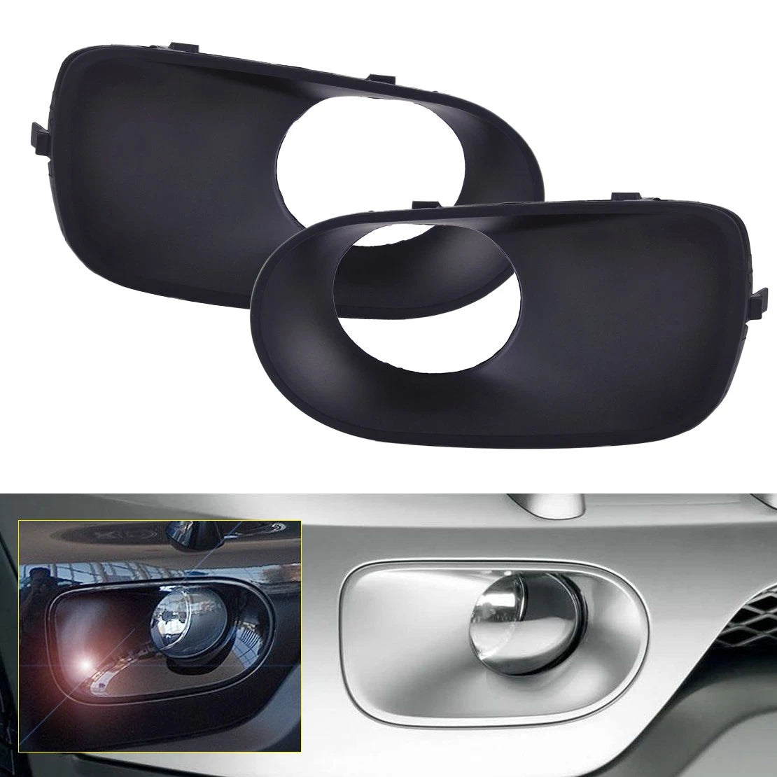 2 x Fog Light Grille Cover for BMW X5 E53 (2003-2006)