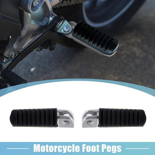 1 Pair 12.5mm Aluminium Alloy Motorcycle Footrest Footpeg Black for Kawasaki