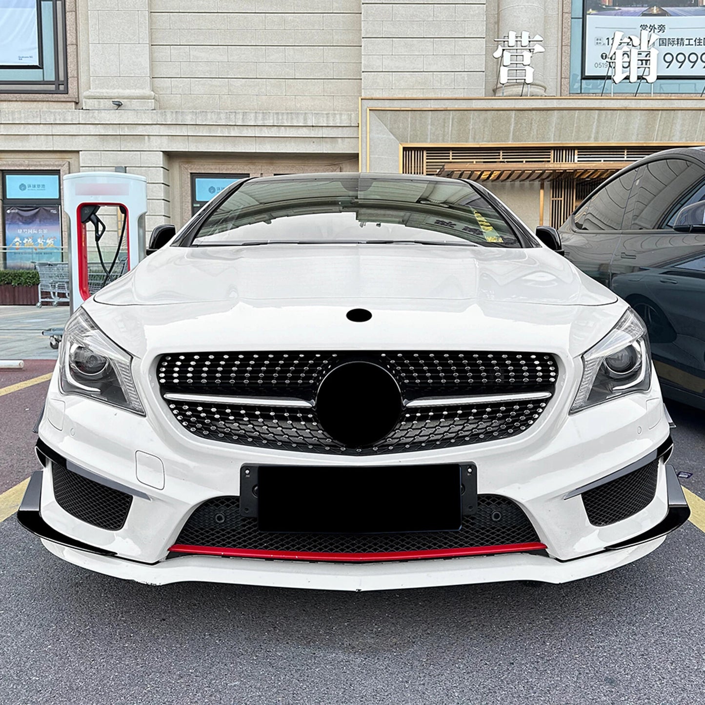 6 x Gloss Black Front Bumper Side Air Vent Trims for Benz GLA C117 (2013-2015)