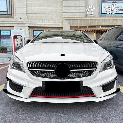 6 x Gloss Black Front Bumper Side Air Vent Trims for Benz GLA C117 (2013-2015)
