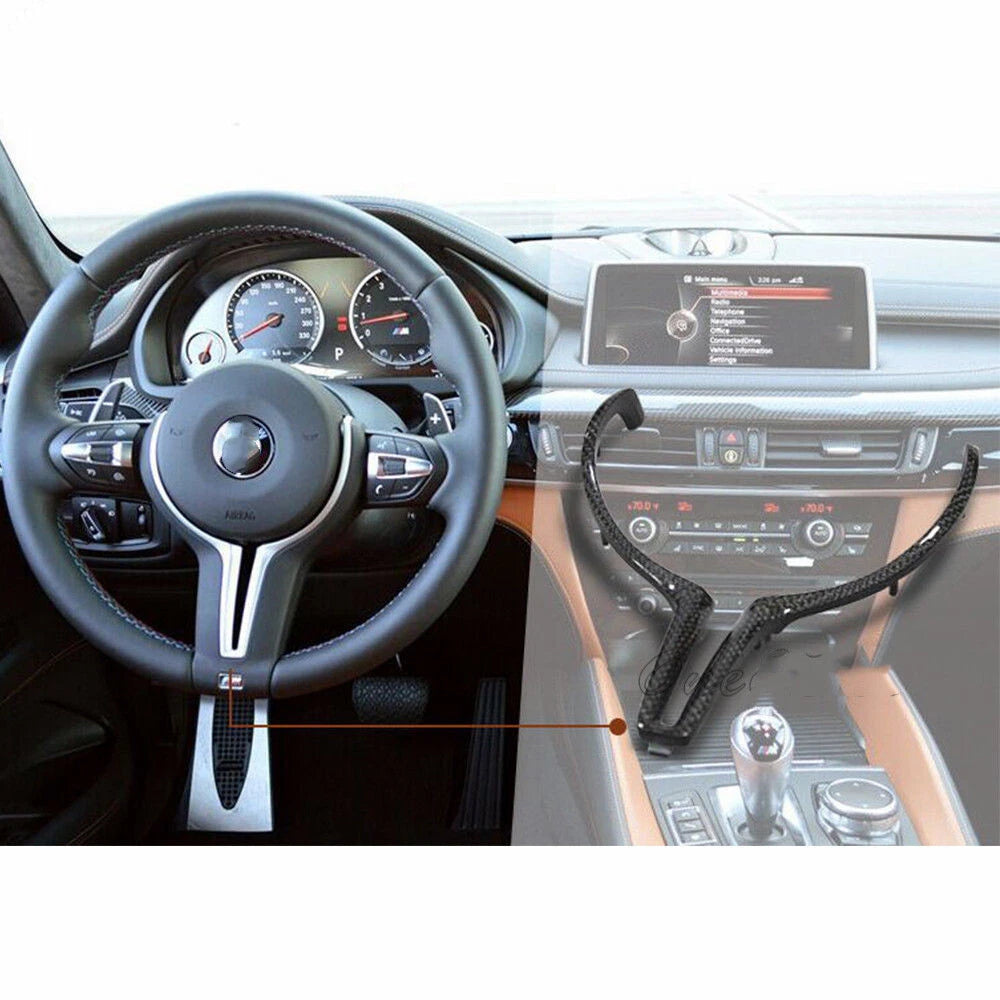 Carbon Fiber Steering Wheel Cover for BMW M2 M3 M4 M5 M6 X5M X6M (2014-2023)