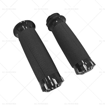 1" Motorcycle Handle Bar Hand Grips for Harley Dyna Sportster