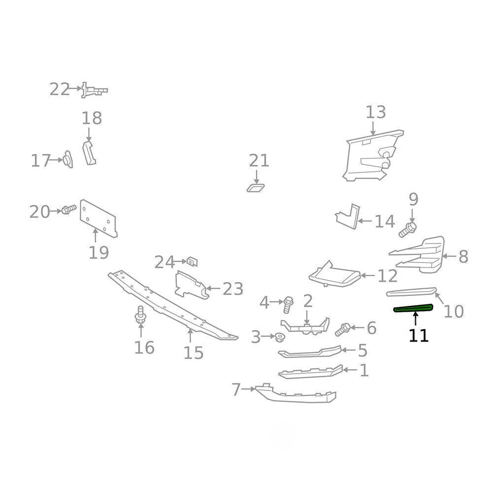 Right Front Fog Light Trim for Land Rover Range Rover Evoque (2020-2022)