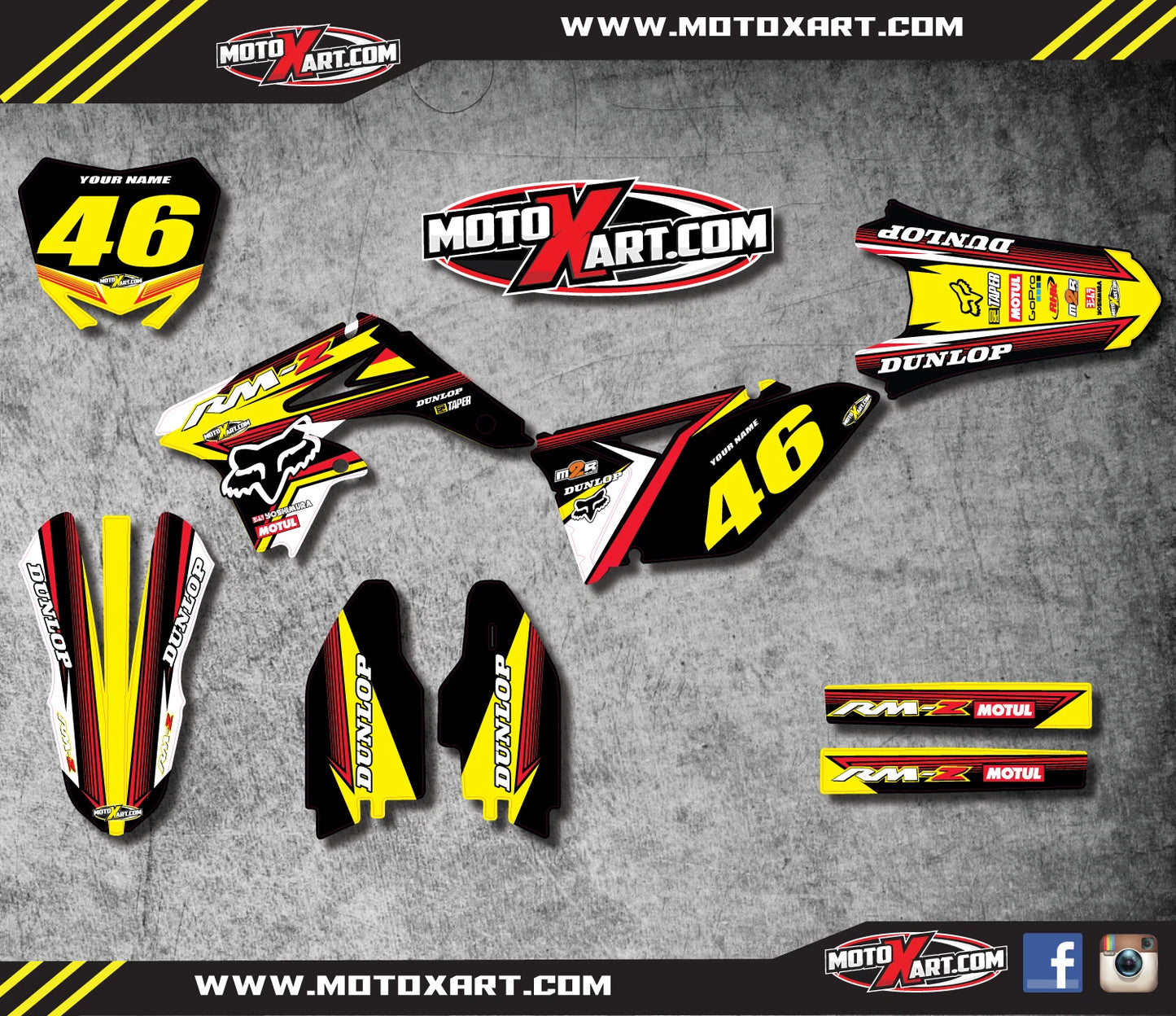 Custom Graphic Kit - Speeder Style for Suzuki RMZ 250 (2013)