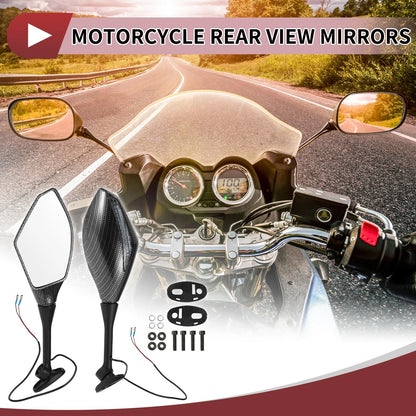 1 x Motorcycle Rear View Mirrors Aluminum for Honda CBR600RR (2003–2014)