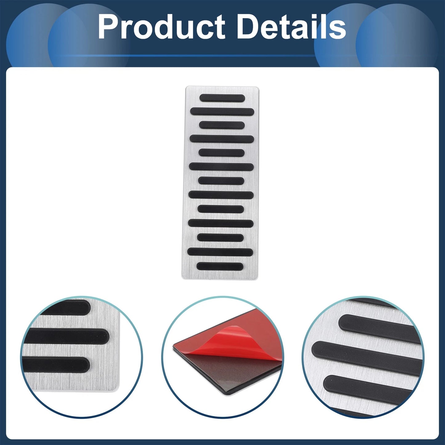 Footrest Pedal Cover for Honda Civic (2006-2009) - Aluminum Alloy Silver Tone